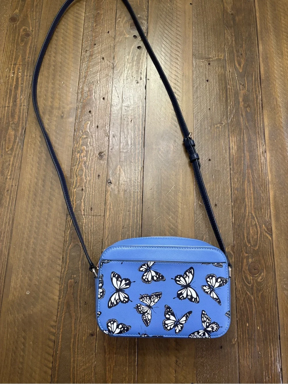 Kate Spade Staci Butterfly Sky Printed Mini Camera Crossbody